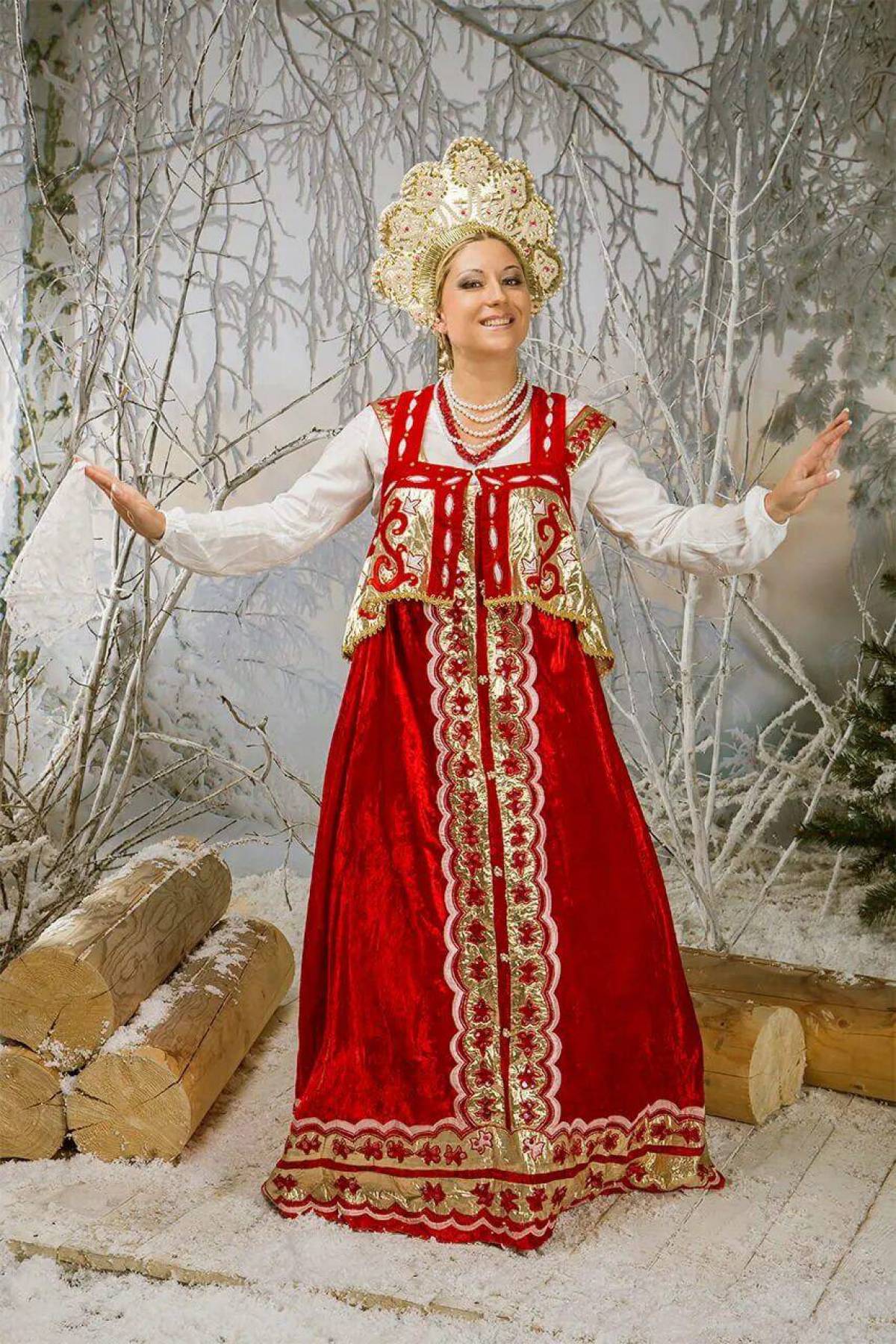 Girls in Slavic costumes in Tengzhou