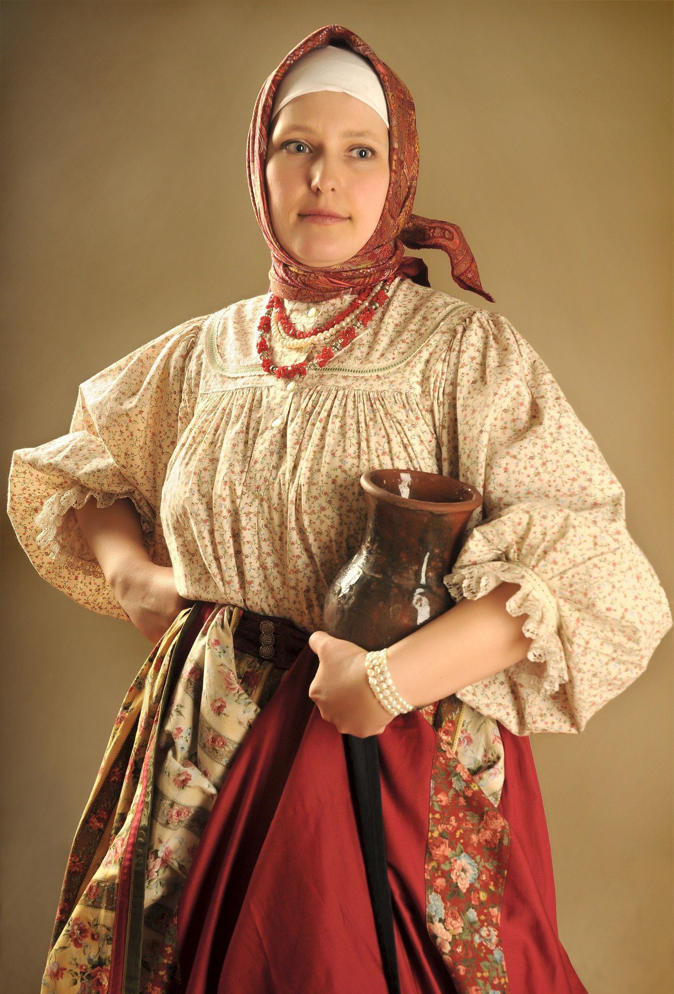 Girls in Slavic costumes in Tengzhou